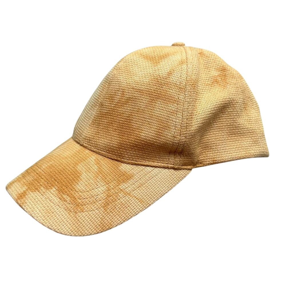 ANTHROPOLOGIE Yellow Tie Dye Baseball Cap Dadโ Hat Women's One Size